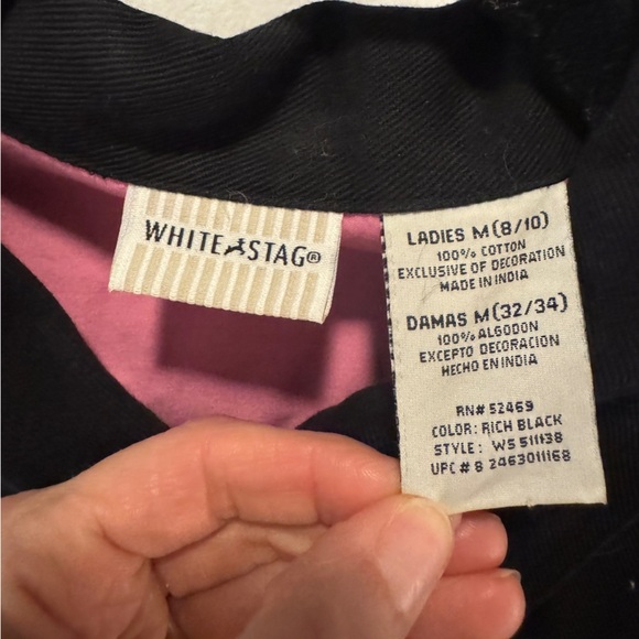 White Stag Vintage Rich Black Cotton Jacket - Picture 3 of 6